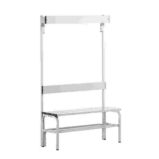 Sypro for Damp Areas with Backrest Changing Room Bench 1.01 m, With shoe shelf, Light Grey (RAL 7035)