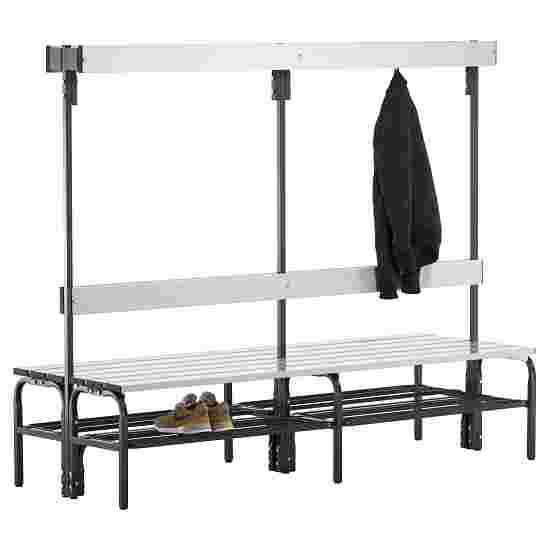 Sypro for Damp Areas with Double-Sided Backrest Changing Room Bench 2 m, With shoe shelf