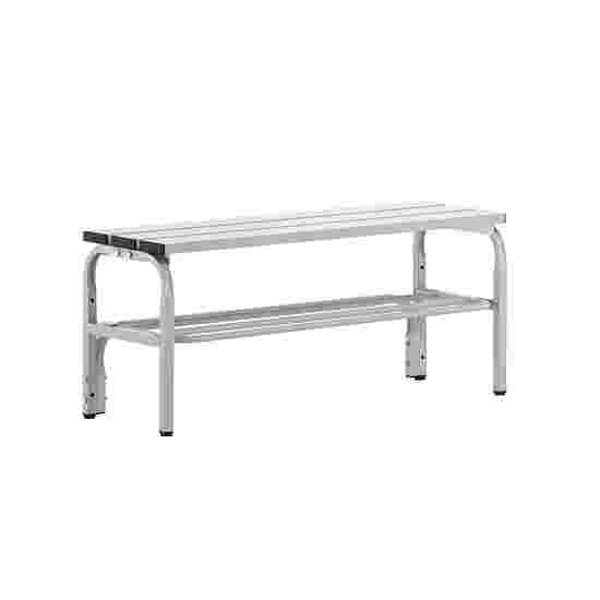 Sypro for Damp Areas without Backrest Changing Room Bench 1.01 m, With shoe shelf, Light Grey (RAL 7035)