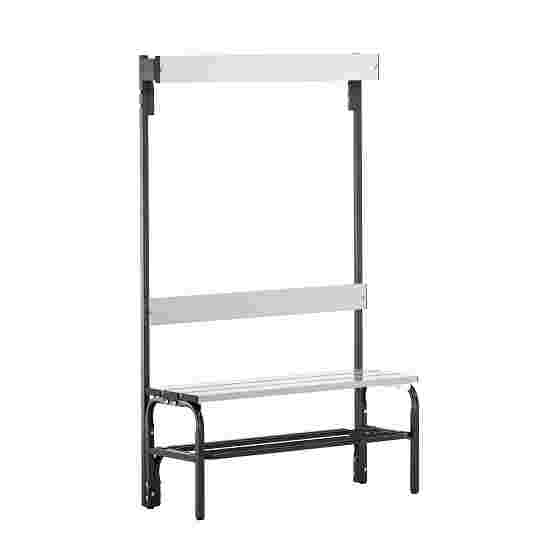 Sypro for Wet Areas with Backrest Changing Room Bench 1.01 m, With shoe shelf, Anthracite (RAL 7016)