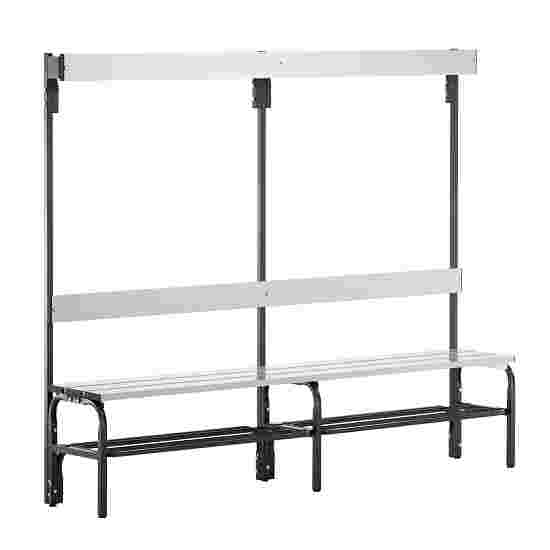 Sypro for Wet Areas with Backrest Changing Room Bench 2 m, With shoe shelf, Anthracite (RAL 7016)