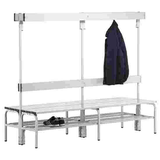 Sypro for Wet Areas with Double-Sided Backrest Changing Room Bench 2 m, With shoe shelf