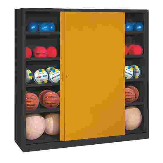 Type 4 Ball Cabinet (195×150×50cm) Golden Yellow (RAL 1004), Anthracite (RAL 7021), Keyed to differ