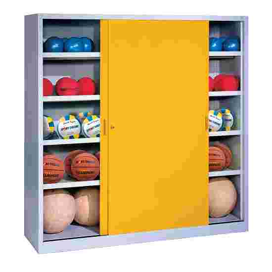 Type 4 Ball Cabinet (195×150×50cm) Traffic Yellow (RAL 1023), Light grey (RAL 7035), Keyed alike