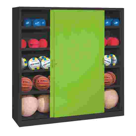 Type 4 Ball Cabinet (195×150×50cm) Clown Green (RAL 110 80 60), Anthracite (RAL 7021), Keyed alike