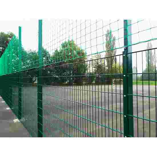 with double rod mat, 25 m Ball-Stop Fence Moss green, 25×4 m