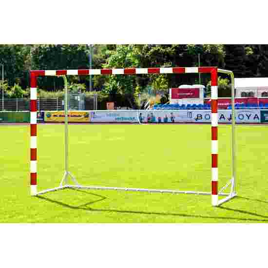 with glued door frame Handball Goal With folding net brackets, Red/white