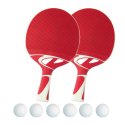 Cornilleau "Tacteo 50" Table Tennis Bats and Balls Orange balls