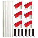 Sport-Thieme "All-Round" Boundary Poles White poles, red/white flags