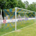 Sport-Thieme socketed with Free Net Suspension Full-Size Football Goal Anodised matt silver, Net hooks