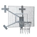 Sport-Thieme "Fair Play Outdoor" Wall-Mounted Basketball Unit "Outdoor" foldable hoop, Backboard: mesh, "Outdoor" foldable hoop, Backboard: mesh