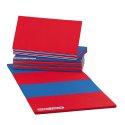 Sport-Thieme "Basic" Folding Mat 360x120x3 cm, blue/red