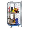 Sport-Thieme "Classic-Rollbox N°5" Storage Trolley 1 door, With 1 collapsible shelf
