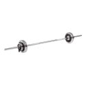 Sport-Thieme 27.5 kg, Rubber-Coated or Chrome Barbell Set Chrome with rubber inlay