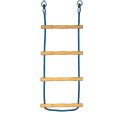 Huck Seiltechnik "Hercules Rope with Wooden Rungs" Rope Ladder Blue