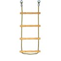 Huck Seiltechnik "Hercules Rope with Wooden Rungs" Rope Ladder Yellow