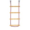 Huck Seiltechnik "Hercules Rope with Wooden Rungs" Rope Ladder Red