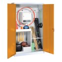 C+P Sports equipment cabinet Yellow orange (RAL 2000), Light grey (RAL 7035), Keyed to differ, Handle