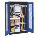 C+P Sports equipment cabinet Gentian blue (RAL 5010), Anthracite (RAL 7021), Handle, Keyed to differ