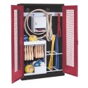 C+P Sports equipment cabinet Ruby red (RAL 3003), Anthracite (RAL 7021), Handle, Keyed to differ