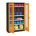 C+P Sports equipment cabinet Yellow orange (RAL 2000), Anthracite (RAL 7021), Keyed to differ, Handle