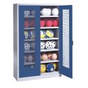 C+P Ball Cabinet Gentian blue (RAL 5010), Light grey (RAL 7035), Keyed to differ, Handle