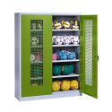 C+P Ball Cabinet Viridian green (RDS 110 80 60), Light grey (RAL 7035), Keyed to differ, Handle