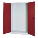 C+P HxWxD 195x120x50 cm, with Sheet Metal Double Doors Modular sports equipment cabinet Ruby red (RAL 3003), Light grey (RAL 7035), Keyed to differ, Handle