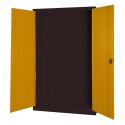 C+P HxWxD 195x120x50 cm, with Sheet Metal Double Doors Modular sports equipment cabinet Golden Yellow (RAL 1004), Anthracite (RAL 7021), Keyed to differ, Handle