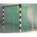 Sport-Thieme in ground sockets, with premium-steel corner joints Handball Goal With folding net brackets, Red/silver