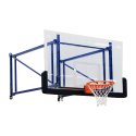 Sport-Thieme "Swivel and Height Adjustable" Wall-Mounted Basketball Unit Extends out 170 cm, Concrete wall
