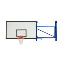 Sport-Thieme "Swivel and Height Adjustable" Wall-Mounted Basketball Unit Extends out 225 cm, Concrete wall