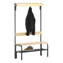 Sypro for Dry Areas with Backrest Changing Room Bench 1.01 m, With shoe shelf