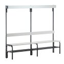 Sypro for Damp Areas with Backrest Changing Room Bench 2 m, With shoe shelf