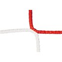 for Full-Size Football Goal, with Chess Board Pattern, knotless Football Goal Net Red/white