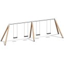 Playparc "Wood/Metal" Quadruple Swing Set Suspension height 245 cm