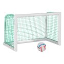 Sport-Thieme White, Powder-Coated "Professional Compact" Mini Football Goal 1.20×0.80 m, Incl. net, green (mesh size 4.5 cm)
