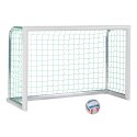 Sport-Thieme White, Powder-Coated "Professional Compact" Mini Football Goal 1.80×1.20 m, Incl. net, green (mesh size 10 cm)