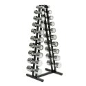 Sport-Thieme "Chrome" Compact Dumbbell Set 1–10 kg, with stand