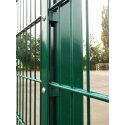 with double rod mat, 40 m Ball-Stop Fence Moss green, 40×4 m