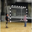 with glued door frame Handball Goal With folding net brackets, Black/white