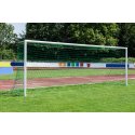 Sport-Thieme stands in ground sockets, with SimplyFix, White Full-Size Football Goal White