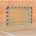 Sport-Thieme with Folding Net Brackets Handball Goal Standard, goal depth 1 m, Blue/silver