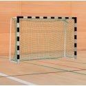 Sport-Thieme with Fixed Net Brackets Handball Goal Standard, goal depth 1 m, Black/silver