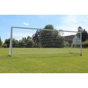 Sport-Thieme with Folding Net Bracket and Base Frame Full-Size Football Goal White, Net hooks, White, Net hooks