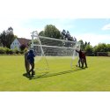 Sport-Thieme with Folding Net Bracket and Base Frame Full-Size Football Goal White, Net hooks