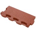Gum-tech "Straight" for Impact-Attenuating Tile Mat Edging 4.5 cm, Red