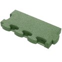 Gum-tech "Straight" for Impact-Attenuating Tile Mat Edging 6 cm, Green