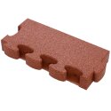 Gum-tech "Straight" for Impact-Attenuating Tile Mat Edging 8 cm , Red