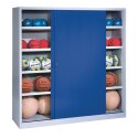 Type 4 Ball Cabinet (195×150×50cm) Gentian blue (RAL 5010), Light grey (RAL 7035), Keyed to differ